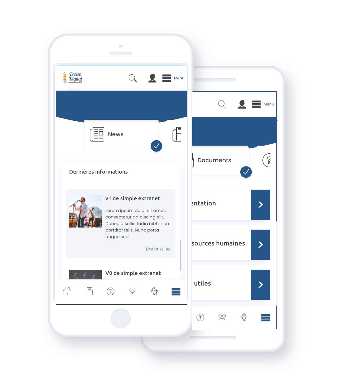 Simple Extranet version mobile